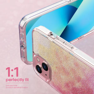 Soonleader clair paillettes souple TPU housse de protection pare-chocs pour <span class=keywords><strong>iPhone</strong></span> <span class=keywords><strong>14</strong></span> brillant mignon plaine antichoc étincelle Bling <span class=keywords><strong>coque</strong></span> de téléphone - Product Image 4