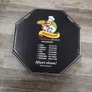 Caja de embalaje para pizzas grandes personalizada al por mayor, cartón de 6, 8, 10, 12, 14 y 18 pulgadas, cartón para pizzas