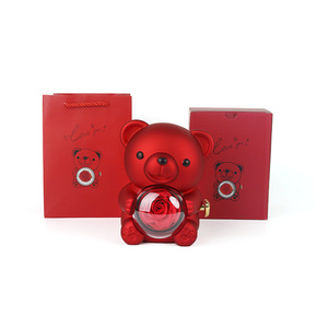 Oso de Rosas <span class=keywords><strong>al</strong></span> <span class=keywords><strong>por</strong></span> <span class=keywords><strong>Mayor</strong></span> de Fábrica, Nuevo Estilo, Jabón Giratorio, Rosas Eternas Preservadas en Caja de Acrílico para Regalo del Día de San Valentín 2026 - Product Image 4