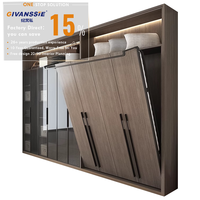 Lit Murphy sur mesure avec armoire et rangement, lit mural gain de place, fabricant direct d'usine