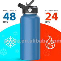 Termo de Acero Inoxidable de Boca Ancha de Lujo para Sublimación, Botella de Agua con Pajita, ¡Gran Oferta a Buenos Precios!