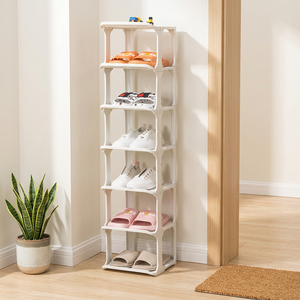 Zapatero Simple de Múltiples Niveles, Económico, para Dormitorio, Mueble para Zapatos, Estrecho, para Entrada, Montado en la Pared, a Prueba de Polvo - Product Image 3