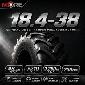 ROCKBUSTER H657-<b>26</b> 18.4-38 PR-1 High Grade Paddy Tire 12PR 1755mm OD 467mm Width Driving Stability Steering Accuracy - Product Image 1