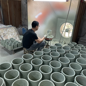 <span class=keywords><strong>Pot</strong></span> en argile en fibre pour maison hôtel, <span class=keywords><strong>pot</strong></span> <span class=keywords><strong>de</strong></span> fleurs moderne personnalisé décoratif pour jardin - Product Image 5