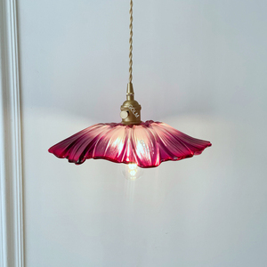 오리지널 디자인 창의적인 로맨틱 <span class=keywords><strong>LED</strong></span> 샹들리에 그라데이션 유리 꽃 유리 샹들리에 침실용 - Product Image 1