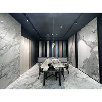 Dalles de pierre frittée grand format de luxe en gros de l'usine de Foshan, dalles de carrelage en porcelaine grand format