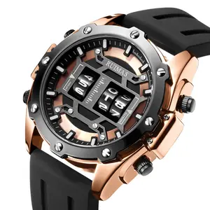 Ruimas 553 Roller Movement Mens Sport Watches With Silicone Band Watch Men Clock Wrist Watch Relogio Masculino Reloj Hombre