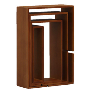 Modular Display Shelf Bamboo Tea Set Storage Rack Multi Layer Retro Color <b>Teacup</b> Teapot Organizer - Product Image 5