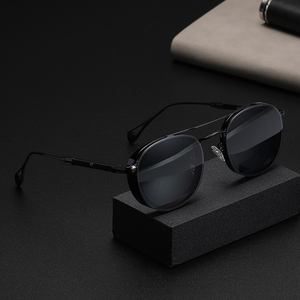 Gafas <span class=keywords><strong>de</strong></span> <span class=keywords><strong>Sol</strong></span> Partagas Retro Punk con Diseño <span class=keywords><strong>de</strong></span> Doble Puente Ovalado <span class=keywords><strong>y</strong></span> Protección UV400 para Hombre - Product Image 1