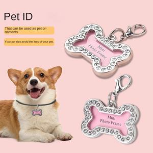 Accesorio de identificación de Mascota de metal pequeño, patrón de animal impreso personalizado, etiqueta de identidad de perro y gato para collares, correas y arneses - Product Image 3