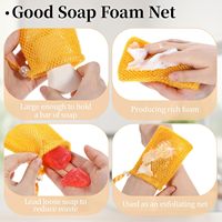 Sac à savon en filet africain personnalisé avec logo, sac à savon en nylon avec cordon de serrage pour le lavage du corps, sac à savon exfoliant en maille