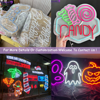 Enseigne lumineuse LED 3D ouverte 24h/24 pour la décoration murale, enseignes lumineuses USB pour les entreprises, la chambre à coucher, la maison, le bar, la décoration de bâtiments, la pancarte