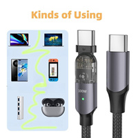 Câble USB C magnétique à 180 degrés, 100W 5A, charge rapide, cordon de données rotatif de type C, 1,2 m 2 m pour téléphone, tablette, ordinateur portable
