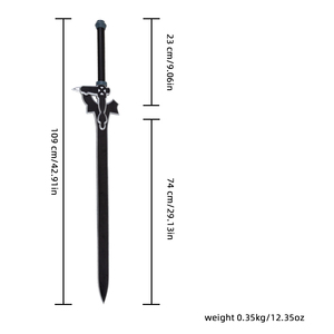 <span class=keywords><strong>Épée</strong></span> Noire Elucidator de <span class=keywords><strong>Kirito</strong></span> (PU SAO) - Accessoire de Cosplay Non Affûté - Product Image 6