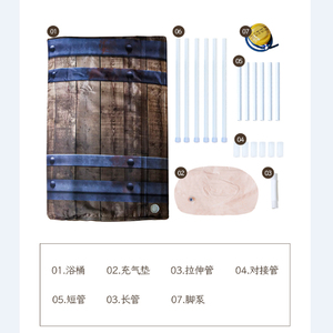 Bañera de hidromasaje inflable de baño de hielo portátil de 70x70cm para terapia de inmersión fría, bañera de hielo portátil para Fitness - Product Image 5