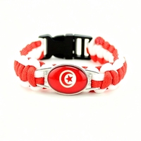 Bracelet en paracorde personnalisé avec le drapeau national du Pays de Gal, bracelet de survie tricoté à la main pour les matchs de football et la collection des fans