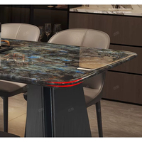 Table à manger moderne en marbre, fabrication chinoise, tables de restaurant, mobilier