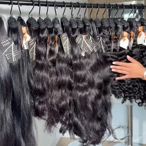 OEM ODM vendedores de cabello virgen, paquetes de cabello humano vietnamita crudo cabello ondulado natural para cabeza completa precio al por mayor - Product Image 1