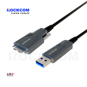 Câble USB3.0 <span class=keywords><strong>AOC</strong></span> 40m Type-A mâle vers Micro-B Câble optique actif hybride à vis pour caméra industrielle Câble de vision industrielle - Product Image 2