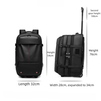 Nouvelle valise à cordon de serrage à vide en un clic, sac de voyage d'affaires, sac à dos pour homme, sac à dos multifonctionnel à roulettes