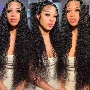 5x5 कच्चे hd पारदर्शी फीता सामने ग्लेस पूर्ण फीता ब्राजीलियन गहरी कर्ली बॉडी वेव मानव बाल काले महिलाओं - Product Image 5