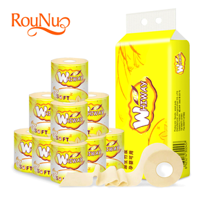 China de fábrica barato stock lote de <span class=keywords><strong>2</strong></span> capas de papel higiénico impreso personalizado - Product Image 1