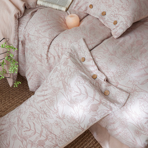 A Class 60s Pure Cotton Yarn Dyed Jacquard <b>Bedding</b> <b>Set</b> Solid Color Floral Pattern Four Seasons Breathable Soft Skin Friendly - Product Image 3