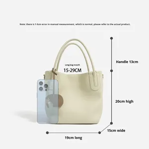 Sacs à main en cuir de vachette pleine fleur avec fermeture à loquet, sacs à bandoulière souples et polyvalents, sacs seau pour femmes - Fabricant ODM&OEM 2026 - Product Image 4