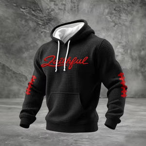 Sudadera con Capucha para Hombre, Color Rojo, con Número 49, Transpirable, de Poliéster Tejido, Manga Larga, Ropa Deportiva - Product Image 2