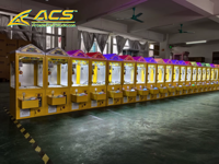 ACS Factory Direct Mini Machine à griffes à monnayeur double paiement pour capsules et jouets, Distributeur de jeux d'arcade en métal