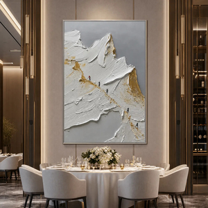 The Ascent Textured <b>Abstract</b> Mountain Impasto Oil Painting On <b>Canvas</b> With Frame Contemporary Landscape Art Hand Painted - Product Image 4