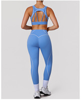 Ensemble de yoga, soutien-gorge, leggings, vêtements de sport à blocs de couleur, vêtements de sport, leggings pour femmes, nylon, logo personnalisé en gros