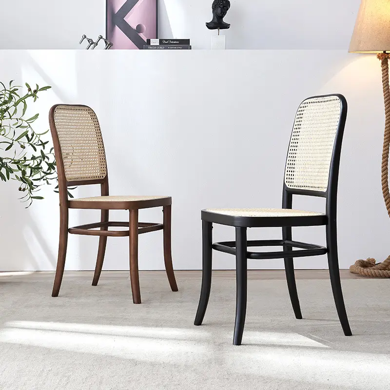 PurelyFeel Nordic curvo madeira jantar cadeira Casa tamborete de madeira volta designer Mato preto cadeira vintage restaurante cadeira
