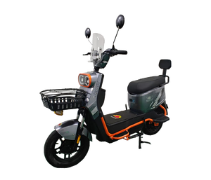 Bicicleta Eléctrica Urbana con Cesta Delantera, Faro, Motor en la Rueda Trasera, Freno de Tambor, Cuadro de Hierro, Plataforma para Pies y Batería - Product Image 4