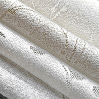 Tissu de rideau transparent en organza brodé moderne, vendu au mètre pour projets de draperies décoratives pour fenêtres