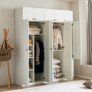 Armoire en acier <span class=keywords><strong>avec</strong></span> étagères intérieures et tringle de suspension, meuble de rangement métallique pour vêtements, mobilier de chambre à coucher <span class=keywords><strong>avec</strong></span> tiroirs - Product Image 5