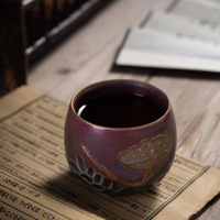 Tasse à thé Kung Fu individuelle en céramique, bol de maître, tasse de dégustation de thé, style japonais, porcelaine écologique, design Japandi, pour le voyage