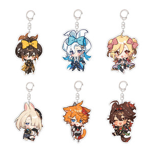 Portachiavi Gen Impact Sigewinne Arlecchino Zhongli <span class=keywords><strong>Fischl</strong></span> Neuvillette Kaveh, Ciondolo per Zaino Anime Game, Accessori in Acrilico - Product Image 1