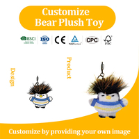 Porte-clés en peluche pingouin, rembourré en coton PP, logo personnalisé, ODM OEM, vente en gros, cadeau pour événements, anniversaires, fêtes