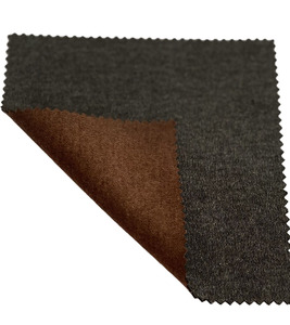 Wholesale Fabric Supplier Double Face <strong>Brown</strong> <strong>Wool</strong>/Polyester Cotton Knitting Plain Fabric for Clothing ZY083-2 - Product Image 5