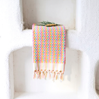 Turc Pom Pom main cuisine petite serviette Peshkir Pestemal multicolore maison essuie-mains décoratifs à pois