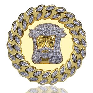 Bague de style hip <span class=keywords><strong>hop</strong></span> pour homme et femme, anneau, Micro pavé cz, 3d tête de jésus, calme, feuille, clair, cool, Rock hip <span class=keywords><strong>hop</strong></span> - Product Image 3