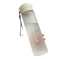 2025 cadeaux de noël logo personnalisé cadeaux cadeau promotionnel Portable Sport extérieur bouteille d'eau en plastique givré écologique