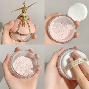 Poudre libre de finition à la grande capacité, petite statue dorée de ballet, poudre de maquillage imperméable, longue durée, contrôle de l'huile, poudre pour le visage - Product Image 6
