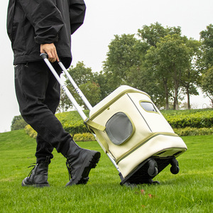 Cross-border wholesale pet carriers for cats and dogs, convenient detachable folding wheeled <b>trolley</b> cases and pet backpacks - Product Image 1