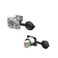 Connecteurs électriques RJ45 en métal de haute qualité IP67, prises et fiches étanches industrielles pour la transmission de signaux