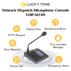 Console de micro de diffusion réseau V VOIP-M100 pour la communication en tour de contrôle aéroportuaire dans une console de diffusion professionnelle - Product Image 1