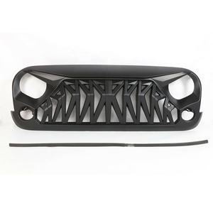 Parrilla Delantera Modificada para Jeep Wrangler JK/JKU <span class=keywords><strong>Rubicon</strong></span> Sahara Sport 2007-2018, ABS (Negro Mate) - Product Image 4