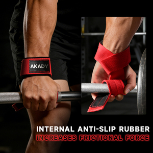 Sangles de levage en cuir avec logo personnalisé et ceintures de poignet de fitness, élastiques, durables, en mélange de polyester, coton et néoprène pour la musculation - Product Image 3