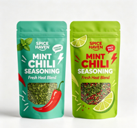 Sachets Doypack thermoscellés pour assaisonnements pratiques, sachets à épices laminés pour emballage de condiments et de matières premières pour plats préparés